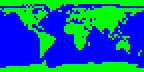 Landmass on the map