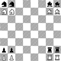 The starting position with a chess set
